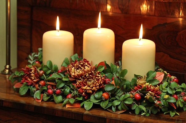 Thanksgiving Florals candles