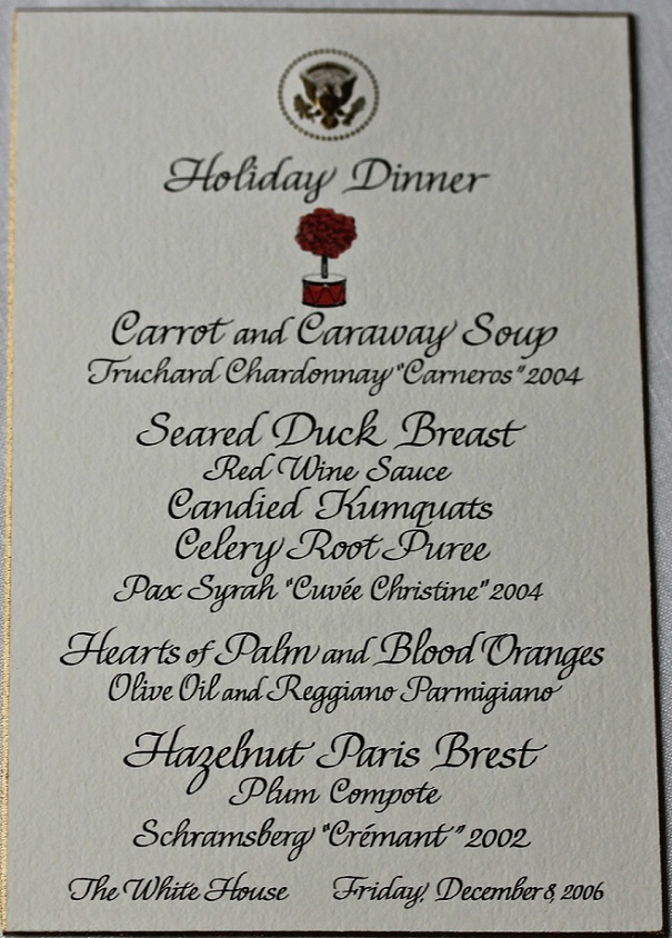 Holiday Dinners at the White House