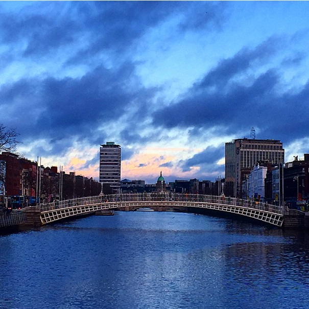 Dusk on the River Liffey in Dublin on America's Table