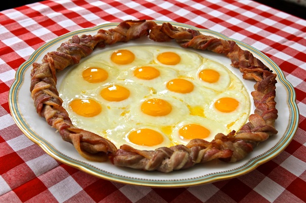 Ron Swanson's 5 Favorite Foods  Eggs in a Bacon Wreath