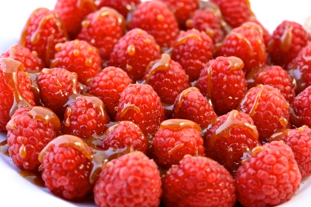 Rasberries with Glaze