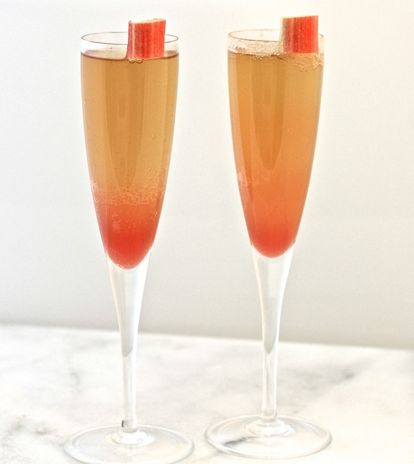 5 Spring Cocktails- Rhubarb Mimosa