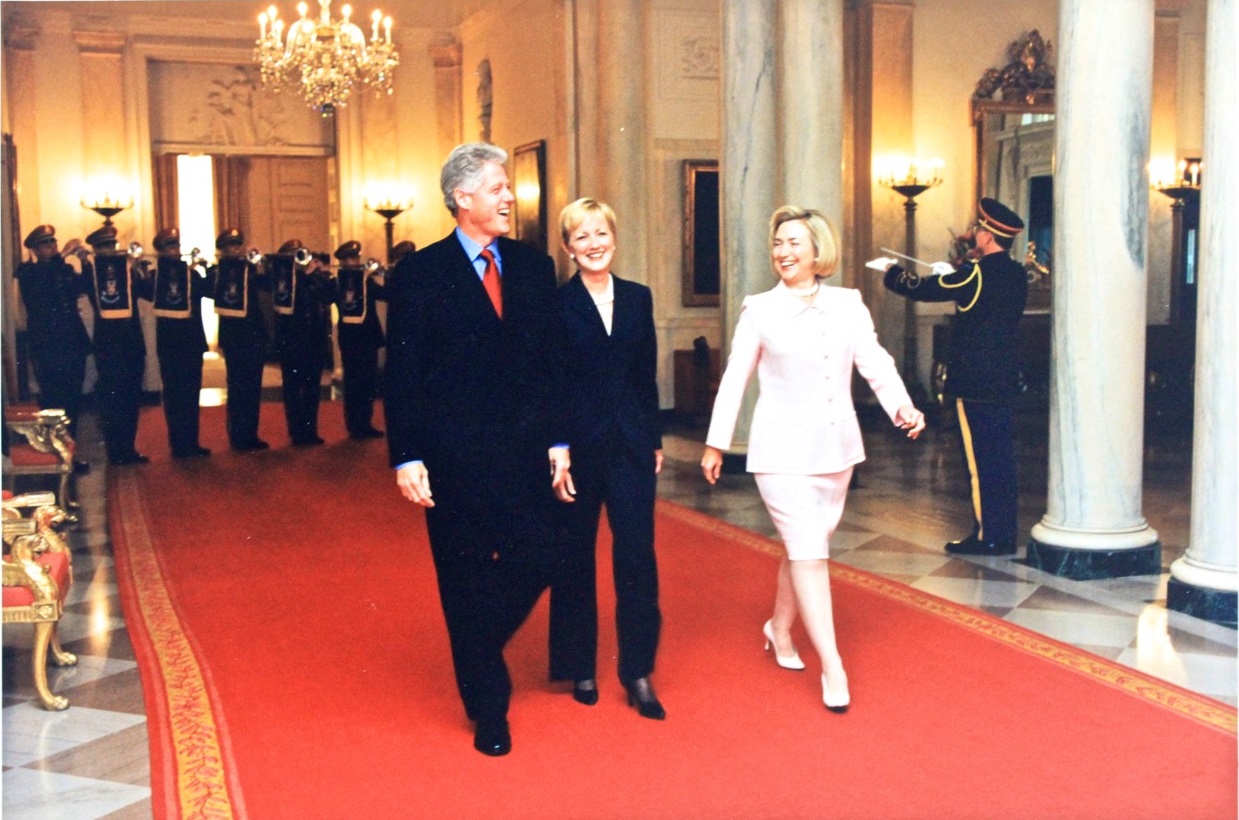 President Clinton and Hillary with Ann Stock on Americas-Table.com