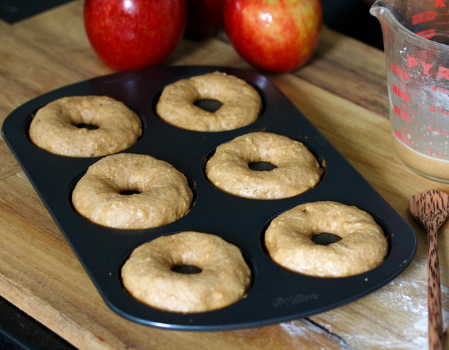 APPLE CIDER DOUGHNUTS WITH CHOPPED WALNUTS