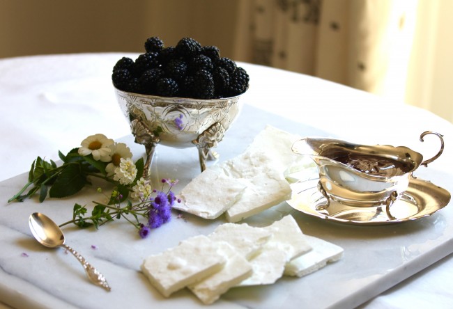 CHOCOLATE BLACKBERRY MERINGUE SUNDAE on Americas-Table.com