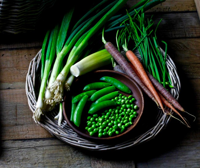 SPRING VEGETABLE GAME HEN AND DUMPLINGS on Americas-Table.com